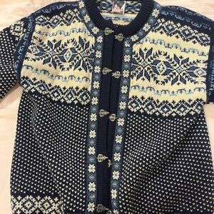 Dale of Norway Fair Isle sweater. Blue and cream. Excellent used condition.